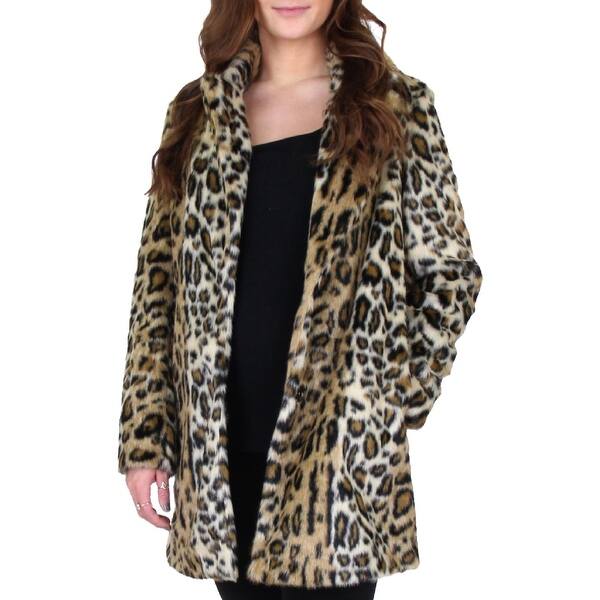 Shop Sam Edelman Women S Faux Fur Notch Collar Mid Length