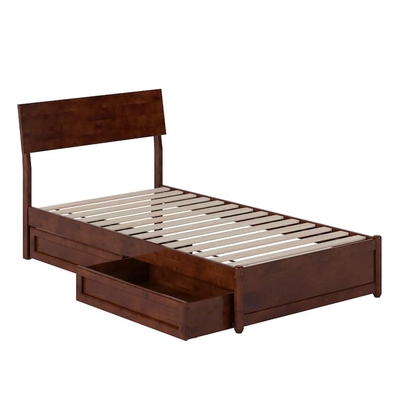 Norla Wood Platform Bed with Storage Drawers