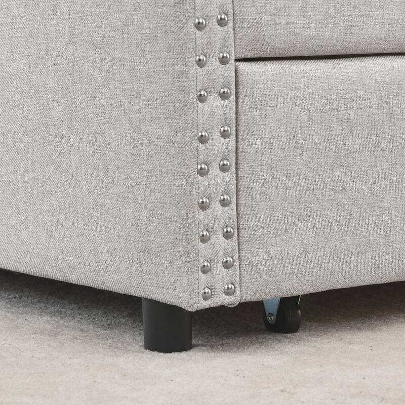 Queen Size Upholstered Daybed with Drawers