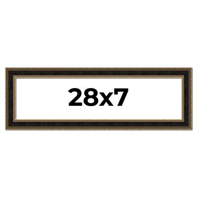 28x7 Frame Gold Antique Vintage Sold Wood Picture Frame | 1.75 Inch