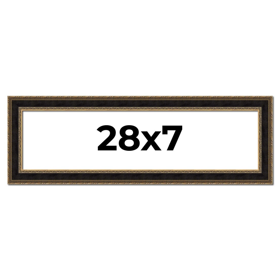 28x7 Frame Gold Antique Vintage Sold Wood Picture Frame | 1.75 Inch