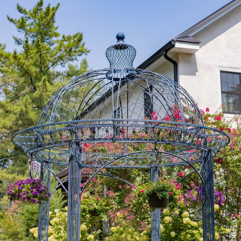 13 Foot Tall Round Metal Garden Gazebo