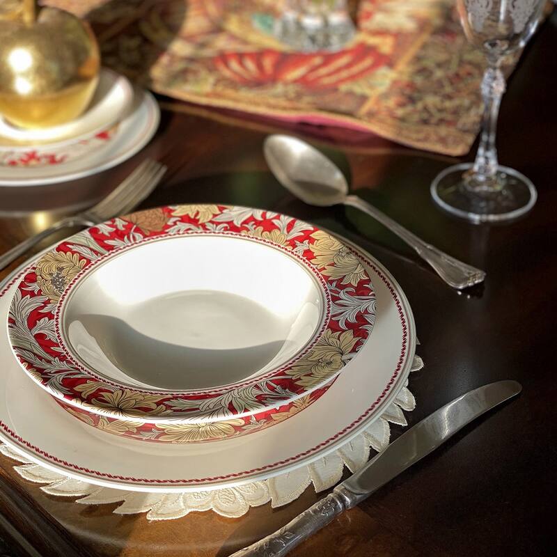 STP Goods Morris Garden Bone China Dinnerware Set of 20 for 4