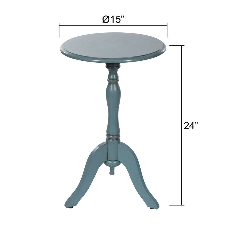 StyleCraft Harbor Breeze Round Pedestal Side Table