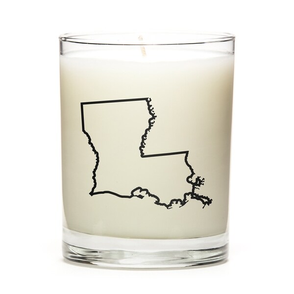 State Outline Candle, Premium Soy Wax, Louisiana, Apple Cinnamon