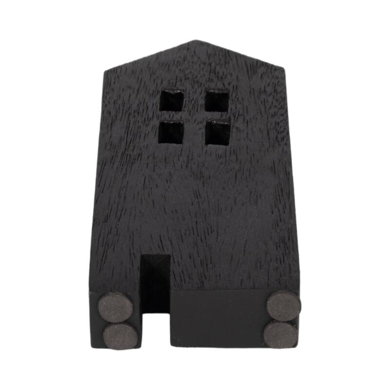 Wood House Sculpture Modern Decorative Object for Shelf Tabletop Decor