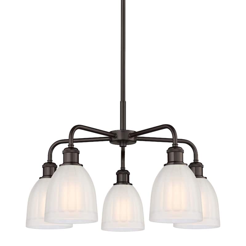 Innovations Lighting 516-5CR-15-24 Brookfield Chandelier Brookfield 5 - Oil Rubbed Bronze / White