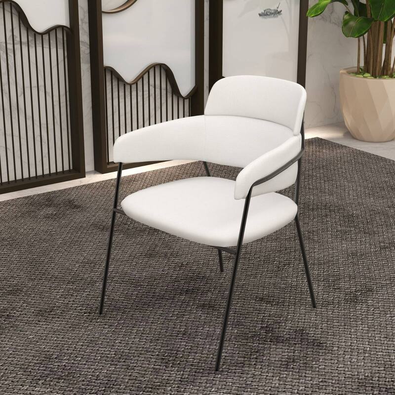 LeisureMod Axis Upholstered Dining Chair in Leather/Polyester/Velvet, Modern Minimalist Side Chair for Home & Kitchen