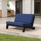 preview thumbnail 85 of 102, Beach-Style Outdoor Teak Club Chair Set Loveseate with Plush All-Weather Cushions