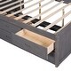 preview thumbnail 31 of 42, Wood Storage Platform Bed Frame with Twin Trundle & Charging Station