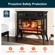 preview thumbnail 9 of 8, Freestanding Electric Fireplace Heater with Realistic 3D Flame - N/A