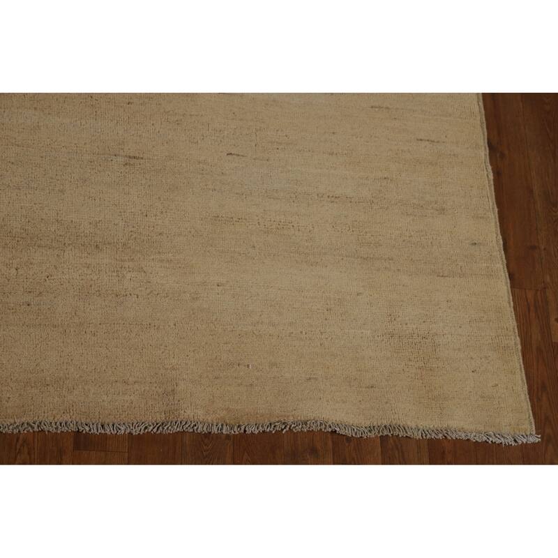 Solid Gabbeh Oriental Area Rug Handmade Wool Carpet - 8'2" x 9'11"