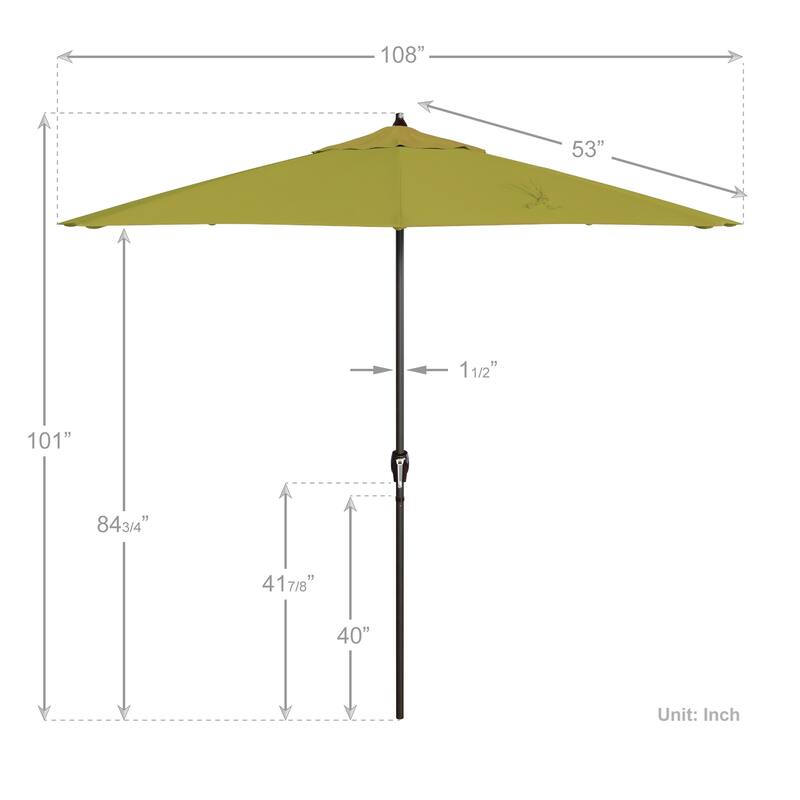North Bend 9-foot Round Auto-tilt, Bronze Finish, Sunbrella Patio Umbrella by Havenside Home