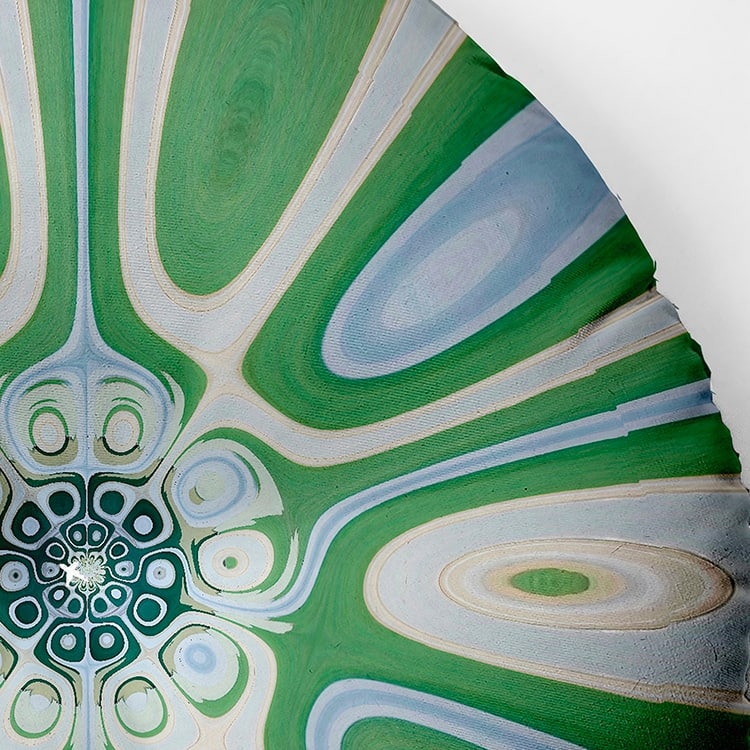 Bohemian & Eclectic Frog's Eye Design Tufted Floor Pillow