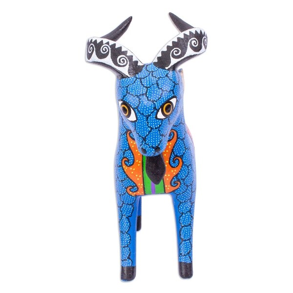 Novica Handmade Blue Goat Wood Alebrije Sculpture - Bed Bath