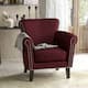 Brice Contemporary Scroll Arm Club Chair with Nailhead Trim by Christopher Knight Home - Wine