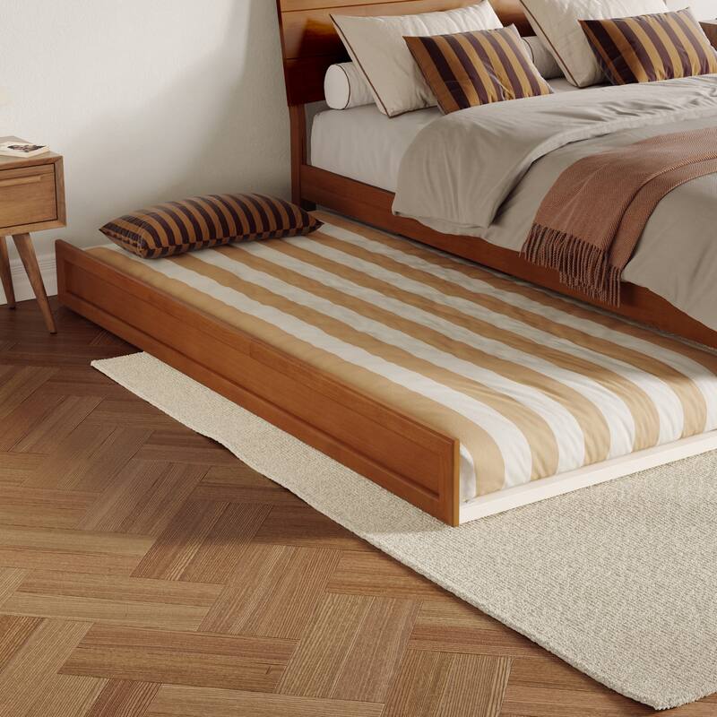 Phoenix Wood Platform Bed with Trundle