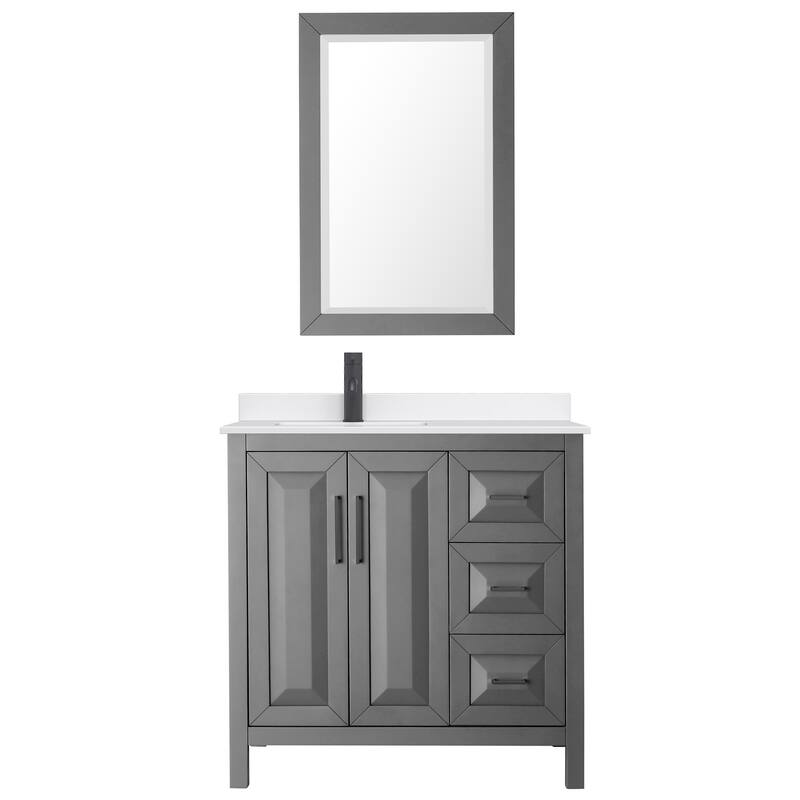 Wyndham Collection WCV252536S-QTZ-UNSM24 Daria 36" Free Standing