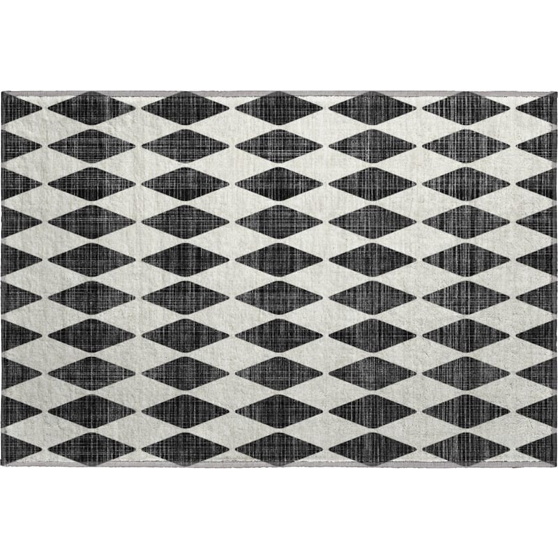 Premium Washable Super Soft Modern Diamond Mayfield Rug
