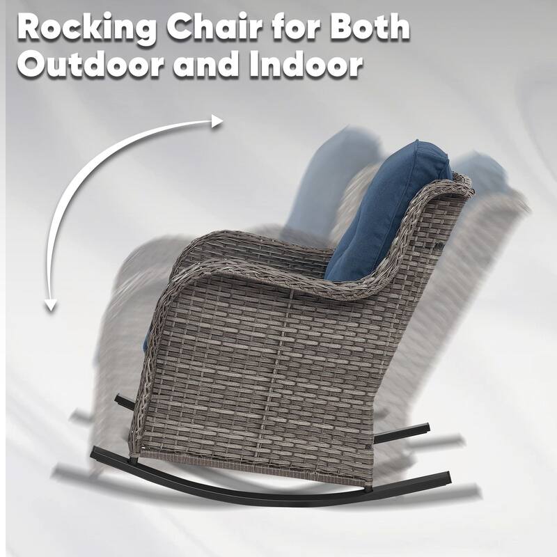 Patio Rocking Chair Outdoor Rocking Chairs Set of 2