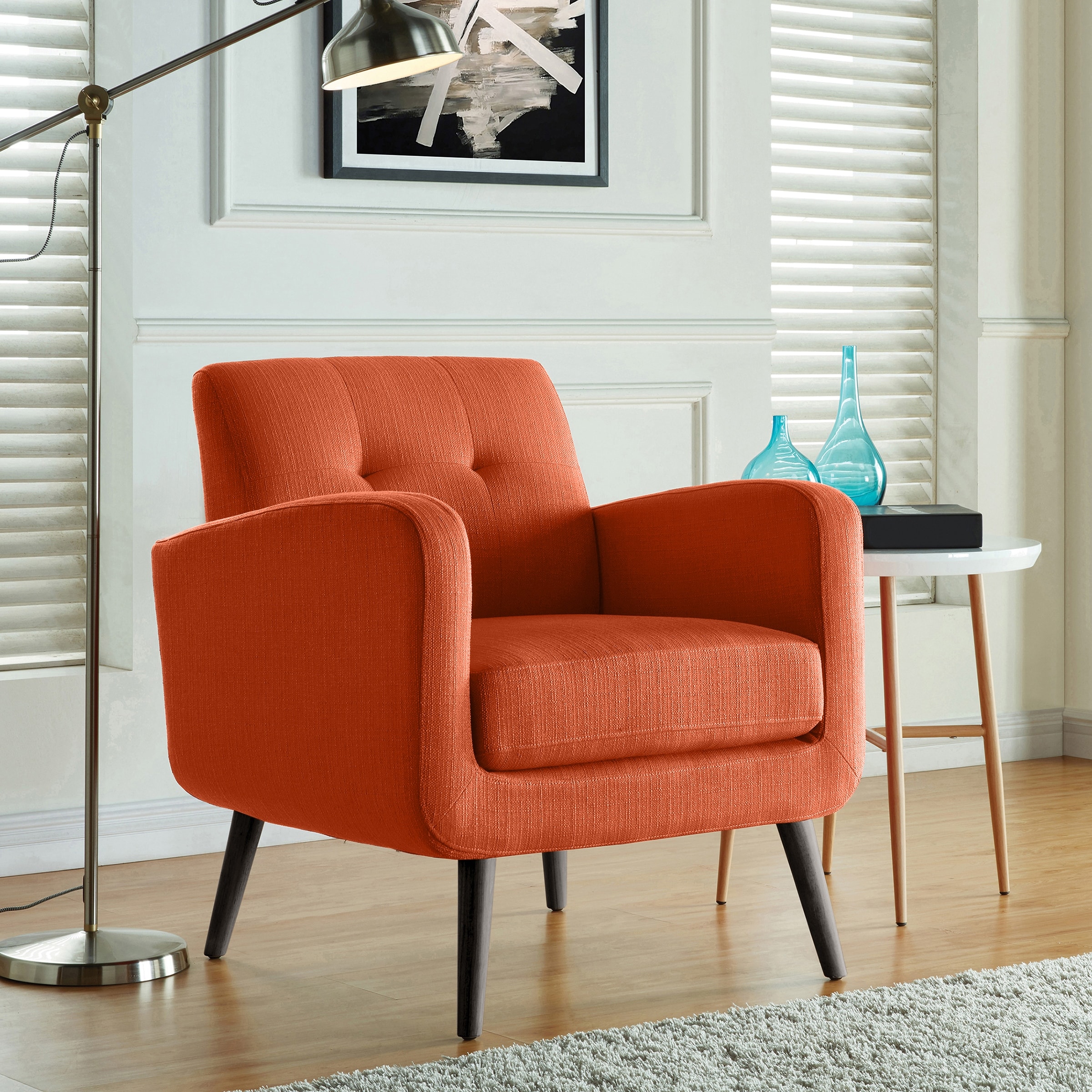 Carson carrington rapina clearance orange lounge chair