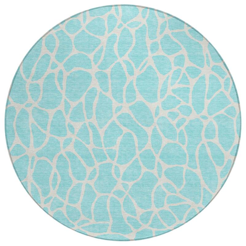 HomeRoots Geometric Transitional Rectangle Outdoor Rug