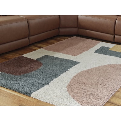 Signature Design by Ashley Flynnwick Pink/Beige 5' x 7' Rug - 63" W x 85" D x 1" H