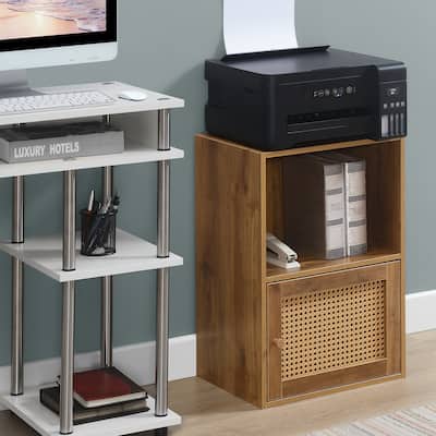 Convenience Concepts Xtra Storage Boho Weave 1 Door Cabinet with Shelf