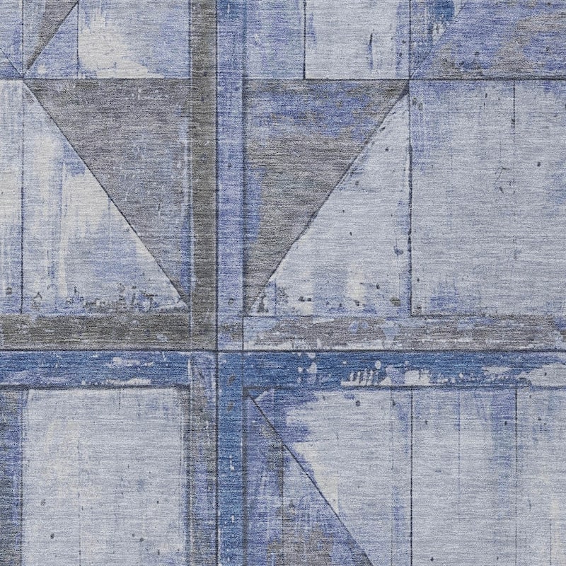 HomeRoots Geometric Transitional Rectangle Outdoor Rug