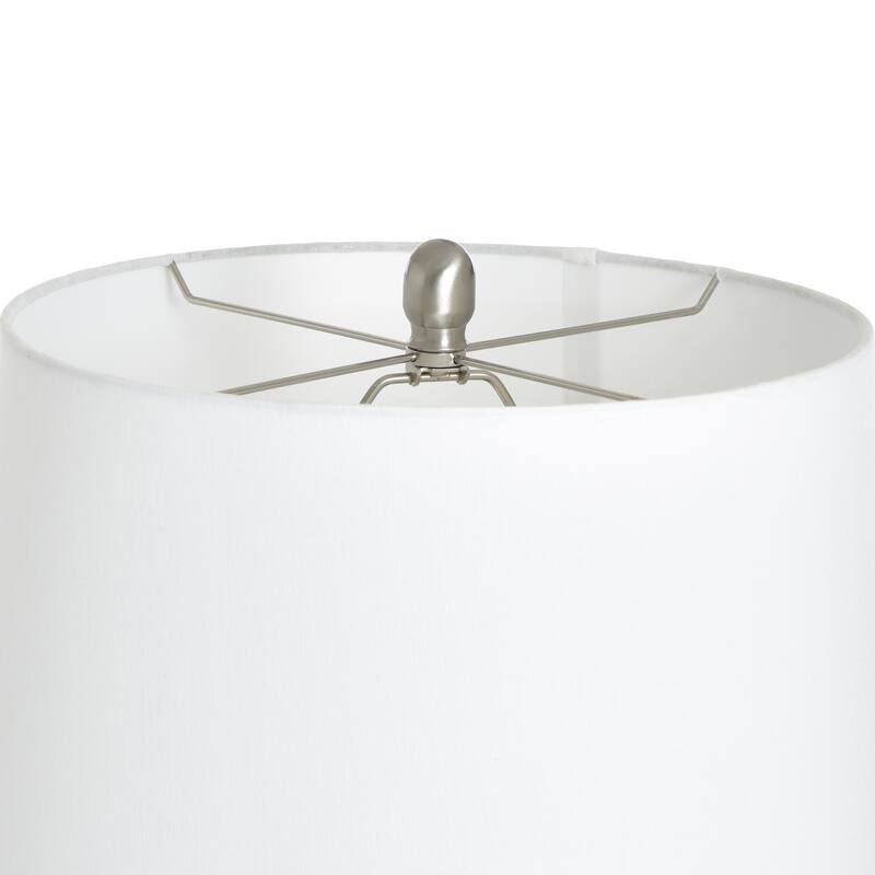 StyleCraft Glass Table Lamp - Wellen - White Shade