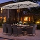 preview thumbnail 27 of 53, Costway 11 PCS Patio Dining Set with 15ft Double-Sided Patio Umbrella