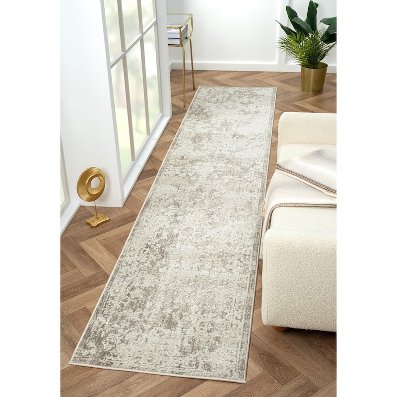 Sevita Gray Transitional High-Low Textured Indoor Area Rug - 2' x 10'