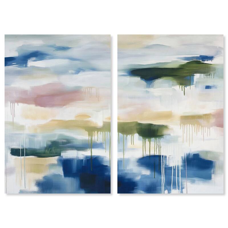 Kairos II Canvas Set of 2 by Art Remedy, Gallery Wrapped - 36" x 54"