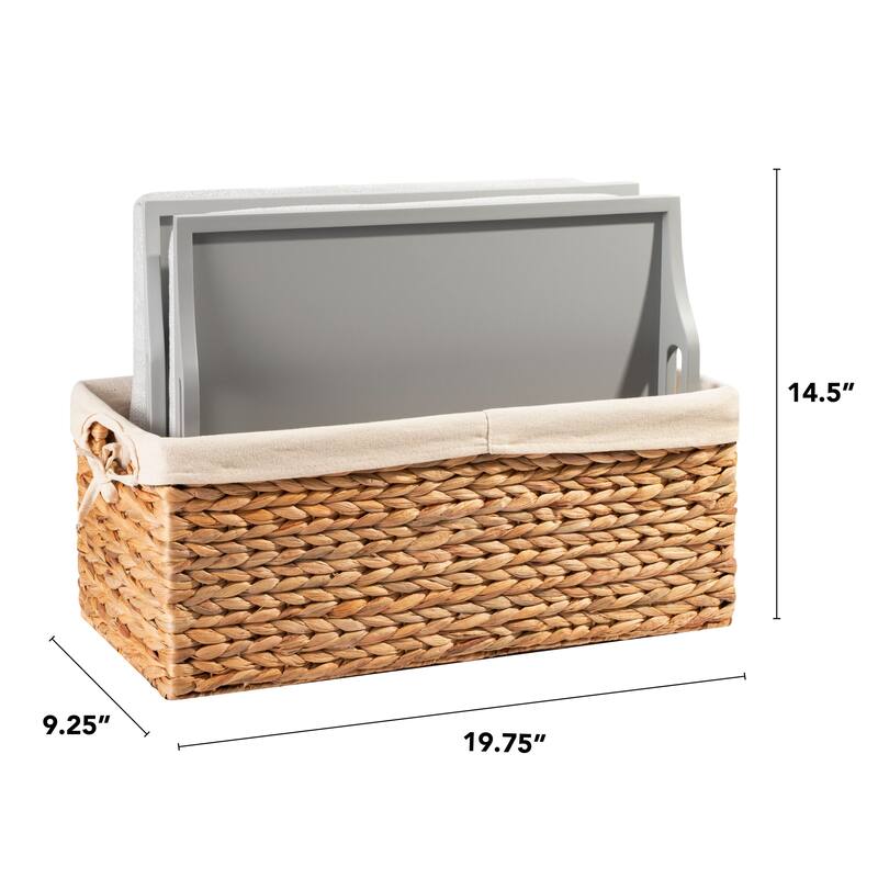 Rossie Home Basket Set with 2 Lap Trays