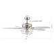preview thumbnail 6 of 11, 52" Polished Nickel Wood 5-Blade Modern Ceiling Fan with Remote