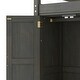 preview thumbnail 10 of 20, Wood Full Size Loft Bed with Built-in Wardrobe, Desk, Storage Shelves and Drawers, Grey