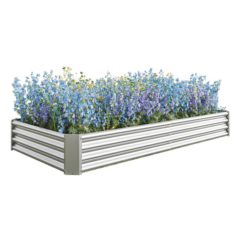 Metal Garden Bed,Rectangle Planter for Flowers Plants,Vegetables Herb
