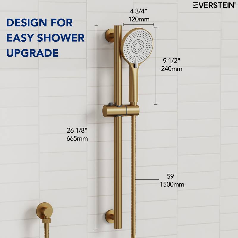 Adjustable Handheld Shower Slide Bar Set With Hose