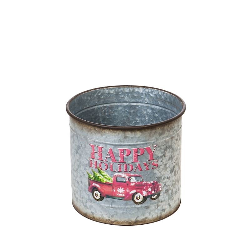 Home for the Holidays Metal Planter Nested Set of 3