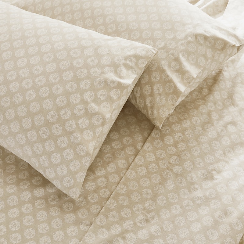 Lush Decor Sophie Neutral Cotton Sheet Set
