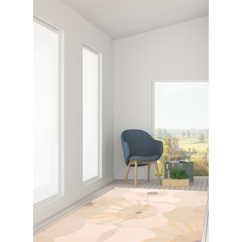 ECARPETGALLERY Flat-Weave Dynasty Beige, Khaki Wool Tapestry Kilim - 6'0 x 8'10