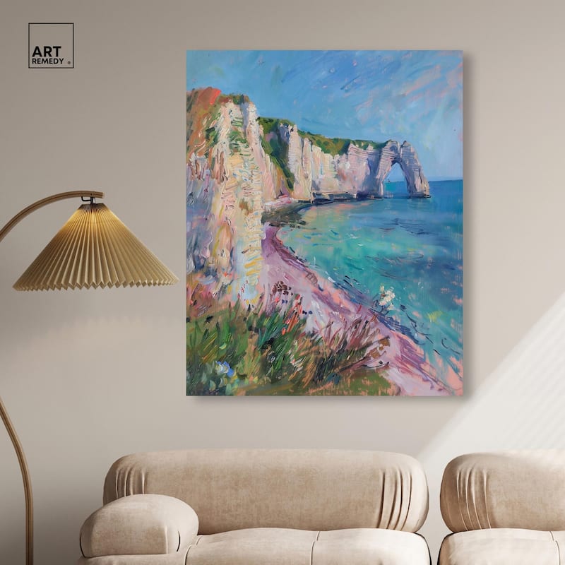 Cliffs of Etretat Canvas by Art Remedy, Gallery Wrapped