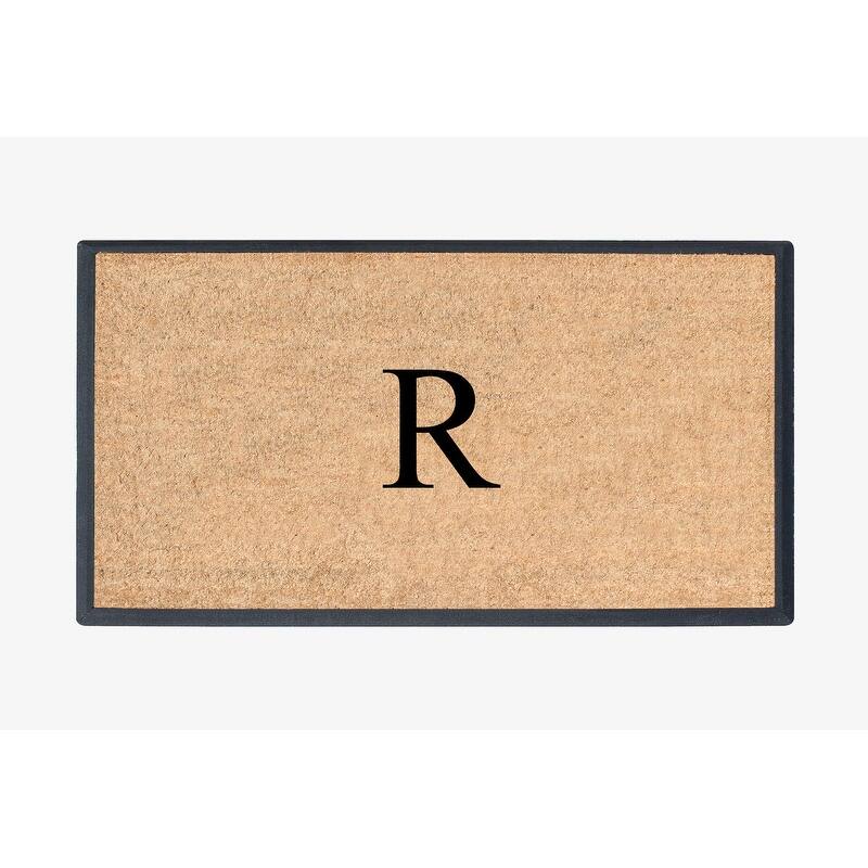 A1HC Rubber and Coir Molded Double Monogrammed Door Mat 30"x48" - monogrammed r