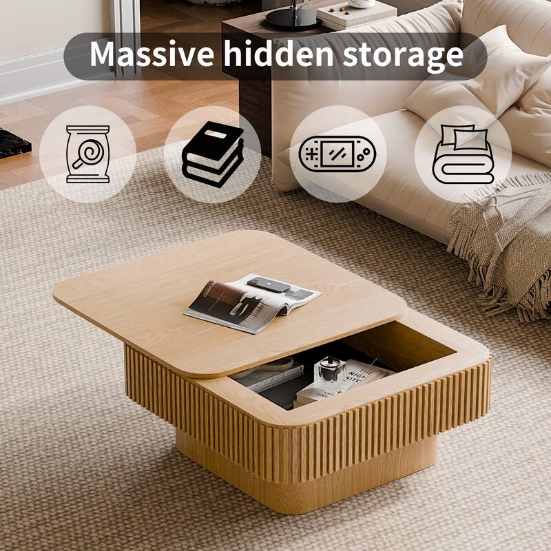 31.5'' Square Coffee Table with Storage