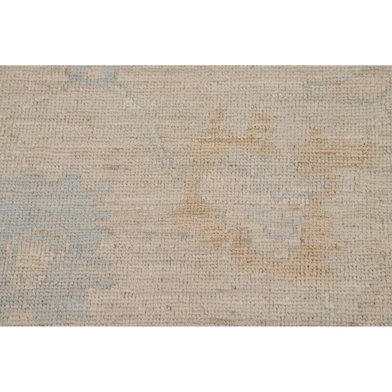 Hand Knotted Oriental 100% Wool Carpet Transitional All-Over Beige & Ivories Oushak Area Rug - 10' 0'' X 8' 0''