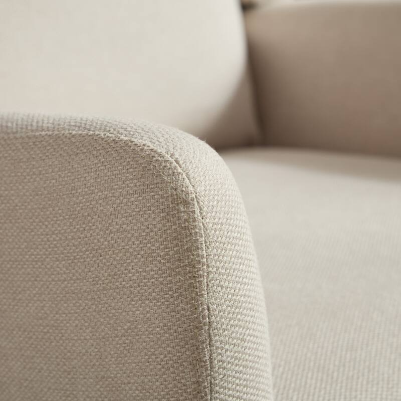 Modern Accent Wingback Chair,Polyester Blend High Back Reading Chair ,Upholstered Armchair Club Chair,Single Sofa with Wood Legs