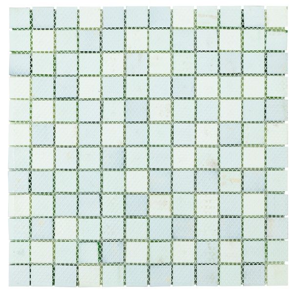 MURRAL Maze top（glass green） サイズ1 Sage Green Glass Mosaic Tiles Squares - 1 inch - 25 Tiles