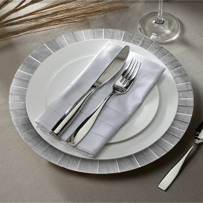 Burst Charger Plate Silver 13"