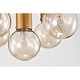 preview thumbnail 8 of 8, 18" Wellmian 5-Light Matte Gold Semi-Flushmount Ceiling Lamp Mini Glass Globe Shades