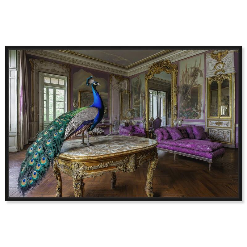 Royal Plumage Canvas by Art Remedy - Black - 15" x 10"